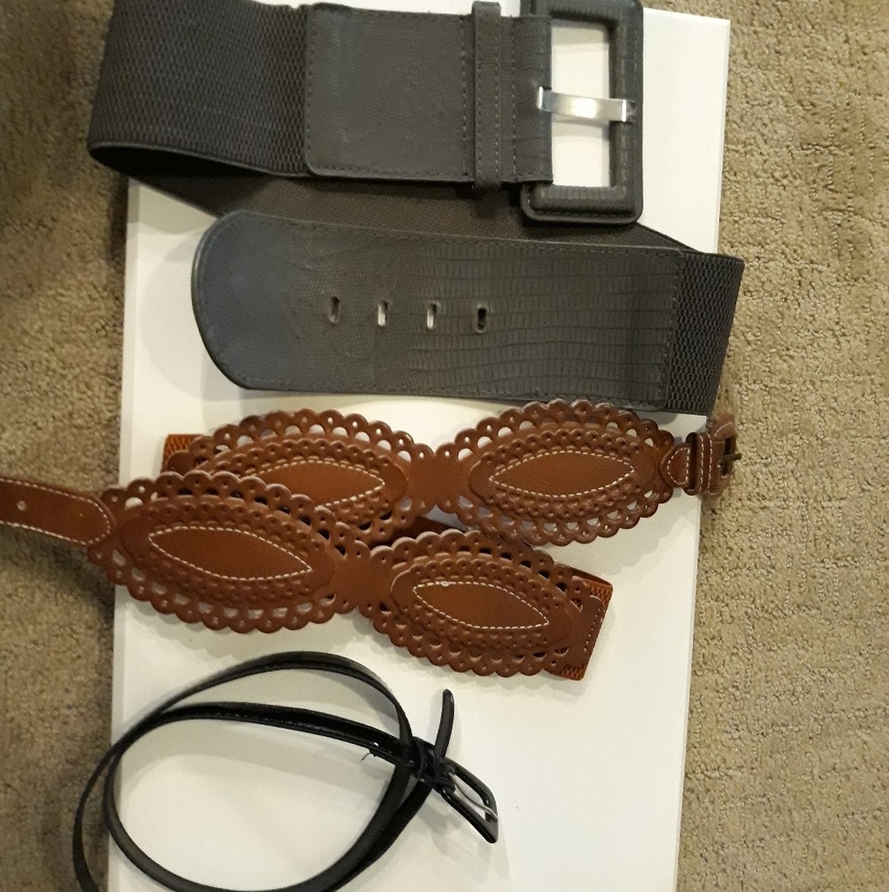 Small Belts-Gray/Tan/Black